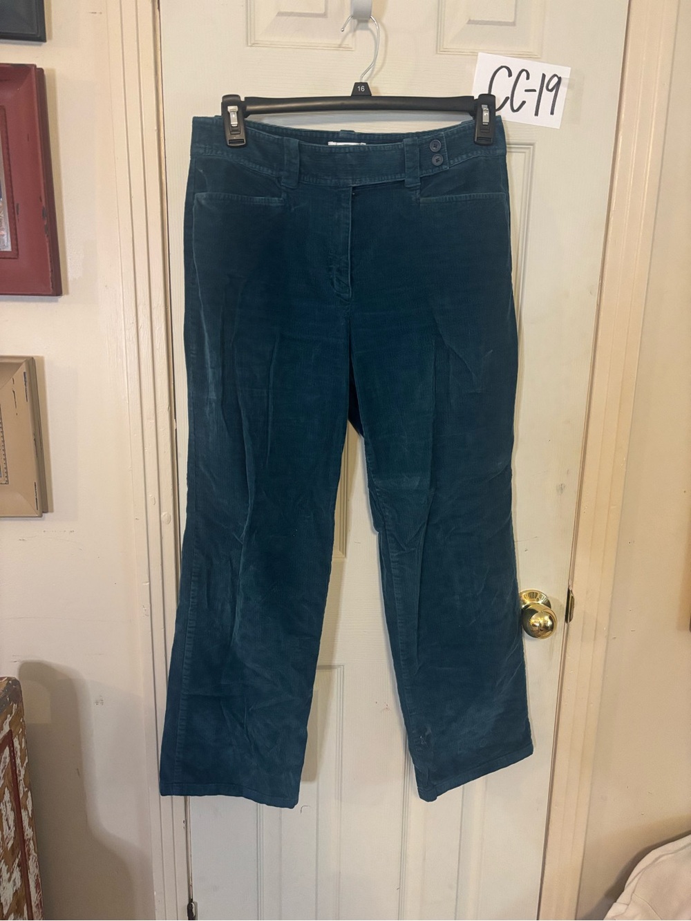 Talbots Teal Corduroy Boot Cut Pants